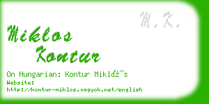 miklos kontur business card